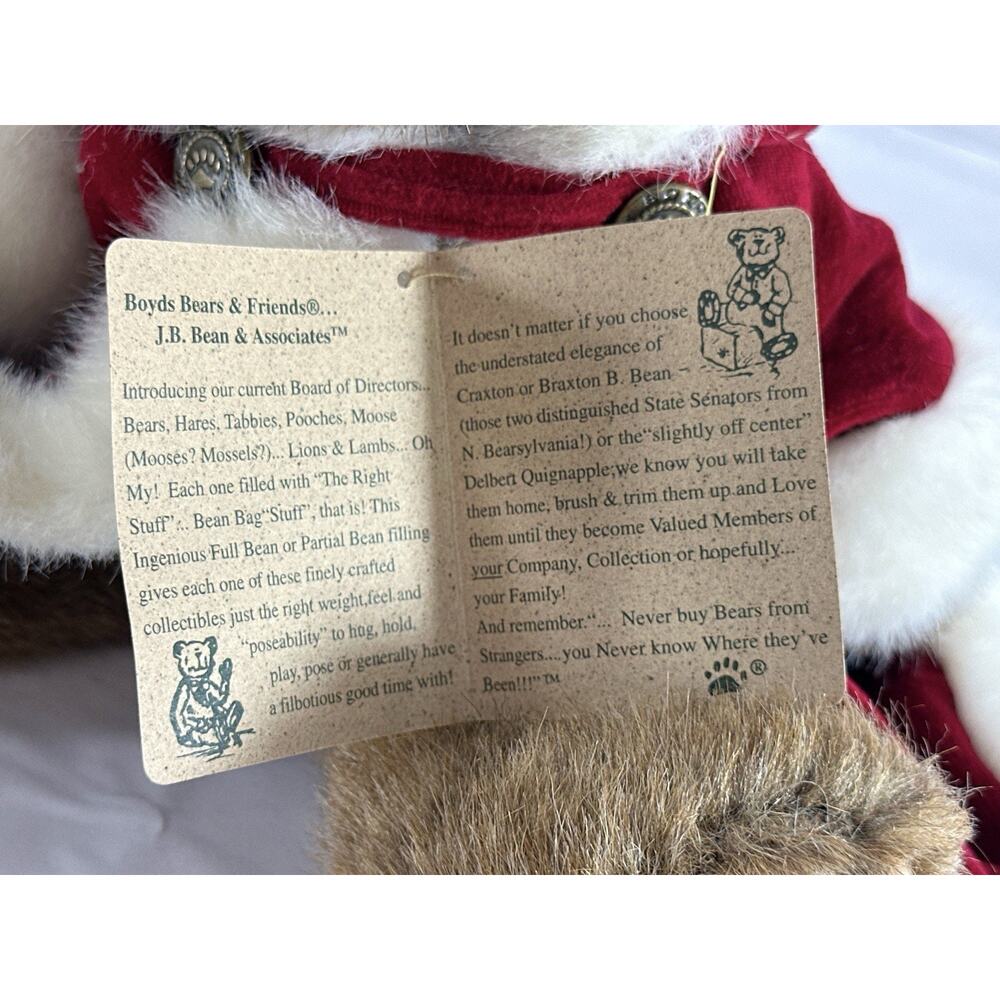 Boyds Bears Maci E. Kringlebeary 8” Plush Christmas Bear 94163MA w/ Tags - Picture 9 of 12